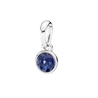 1 Piece 7*13mm Hole Under 1mm Sterling Silver Birthstone Round Polished Pendant main image 2