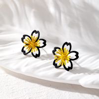 1 Pair Vacation Modern Style Pastoral Flower Zinc Alloy Ear Studs main image 3