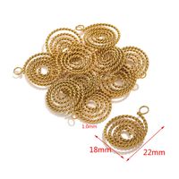 5 PCS/Package 18 * 22mm 9*13mm 304 Stainless Steel Swirl Pattern Solid Color Polished Pendant main image 2