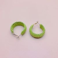 Casual Ethnic Style Geometric Raffia Women's Hoop Earrings 1 Pair sku image 2