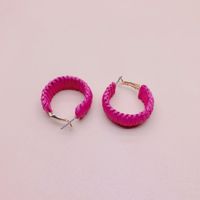 Casual Ethnic Style Geometric Raffia Women's Hoop Earrings 1 Pair sku image 3