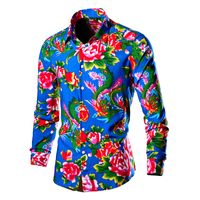 Men's Ditsy Floral Printing Blouse Men's Clothing main image 2