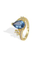 Wholesale Simple Style Classic Style Color Block Copper Plating Inlay 18K Gold Plated Glass Stone Zircon Rings sku image 21