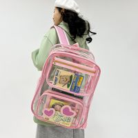 Waterproof 20 Inch Solid Color Daily School Backpack sku image 1