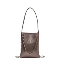 Women's Medium Pu Leather Solid Color Classic Style Square Zipper Shoulder Bag main image 4