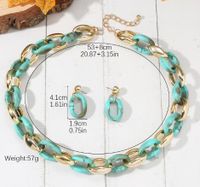 Basic Color Block Plastic Resin Plating Gold Plated Women's Jewelry Set main image 2