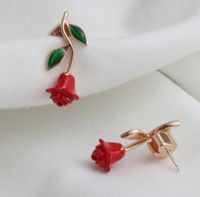 1 Pair Elegant Sweet Rose Copper Ear Studs sku image 1