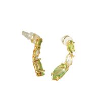 1 Pair Elegant Simple Style Tassel Copper Zircon Drop Earrings main image 3