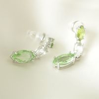 1 Pair Elegant Simple Style Tassel Copper Zircon Drop Earrings main image 2
