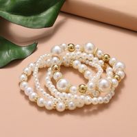 Elegant Simple Style Geometric Imitation Pearl Unisex Bracelets main image 5