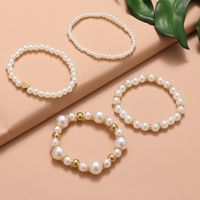 Elegant Simple Style Geometric Imitation Pearl Unisex Bracelets main image 4