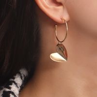 1 Pair Casual Simple Style Heart Shape Plating Alloy Drop Earrings main image 3