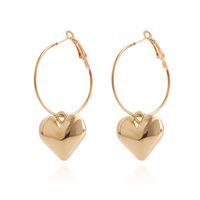 1 Pair Casual Simple Style Heart Shape Plating Alloy Drop Earrings sku image 1