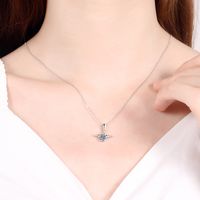 Elegant Simple Style Angel Wings Sterling Silver Plating Moissanite Zircon Pendant Necklace 1 Piece main image 4