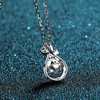 Elegant Simple Style Purse Sterling Silver Plating Moissanite Pendant Necklace 1 Piece main image 3
