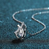 Elegant Simple Style Purse Sterling Silver Plating Moissanite Pendant Necklace 1 Piece main image 2