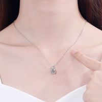 Elegant Simple Style Purse Sterling Silver Plating Moissanite Pendant Necklace 1 Piece main image 4