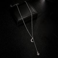Elegant Simple Style Star Moon Alloy Plating Women's Pendant Necklace 1 Piece main image 4