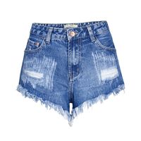 Women's Holiday Daily Streetwear Rivet Shorts Washed Jeans main image 2