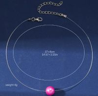 Einfacher Stil Einfarbig Künstliche Perle Harz Frau Halskette main image 2
