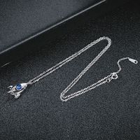 Sterling Silber Lässig Einfacher Stil Klassischer Stil Inlay Raumfahrzeug Glasstein Halskette Mit Anhänger main image 6