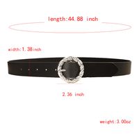 Vintage Style Simple Style Solid Color Pu Leather Belt Buckle PU Artificial Leather Women's Leather Belts main image 2