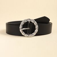 Vintage Style Simple Style Solid Color Pu Leather Belt Buckle PU Artificial Leather Women's Leather Belts main image 5