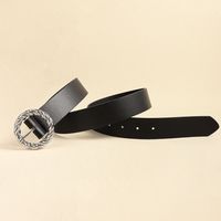 Vintage Style Simple Style Solid Color Pu Leather Belt Buckle PU Artificial Leather Women's Leather Belts main image 7