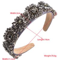 Women's Elegant Luxurious Flower Cloth Inlay Glass Hair Band main image 2