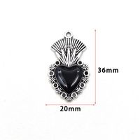 1 Piece Zinc Alloy Rhinestones Heart Shape Pendant main image 2