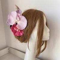 IG Style Sweet Flower Cloth Inlay Pearl Hair Clip Hair Claws 1 Piece main image 5