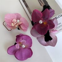 IG Style Sweet Flower Cloth Inlay Pearl Hair Clip Hair Claws 1 Piece main image 1