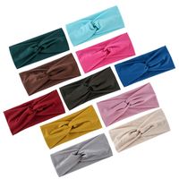 Casual Simple Style Solid Color Knot Cashew Nuts Cloth Printing Hair Band 1 Piece main image 5
