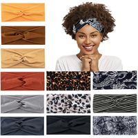 Casual Simple Style Solid Color Knot Cashew Nuts Cloth Printing Hair Band 1 Piece main image 1