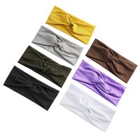 Casual Simple Style Solid Color Knot Cashew Nuts Cloth Printing Hair Band 1 Piece main image 4