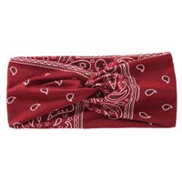 Casual Simple Style Solid Color Knot Cashew Nuts Cloth Printing Hair Band 1 Piece sku image 4