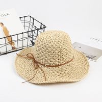 Women's Casual Beach Solid Color Big Eaves Sun Hat main image 1