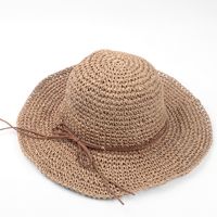 Women's Casual Beach Solid Color Big Eaves Sun Hat sku image 1