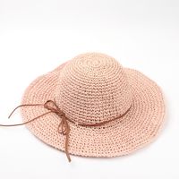 Women's Casual Beach Solid Color Big Eaves Sun Hat sku image 2
