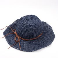 Women's Casual Beach Solid Color Big Eaves Sun Hat sku image 4