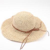 Women's Casual Beach Solid Color Big Eaves Sun Hat sku image 6
