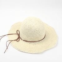 Women's Casual Beach Solid Color Big Eaves Sun Hat sku image 7