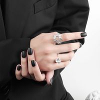 Simple Style Geometric Copper Plating Pleated Open Rings 1 Piece main image 4