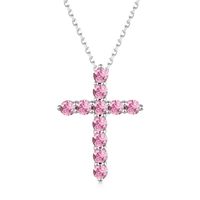Simple Style Shiny Cross Heart Shape Wings Sterling Silver Plating Inlay Zircon Pendant Necklace 1 Piece sku image 3