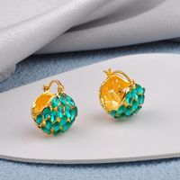 Simple Style Classic Style Solid Color Copper Inlay Zircon Earrings 1 Pair sku image 1