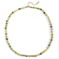 Retro Printing Artificial Crystal Agate Beaded Women's Necklace 1 Piece sku image 2