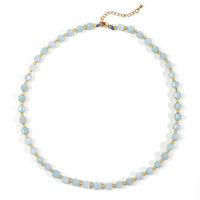 Retro Printing Artificial Crystal Agate Beaded Women's Necklace 1 Piece sku image 6