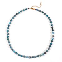 Retro Printing Artificial Crystal Agate Beaded Women's Necklace 1 Piece sku image 8