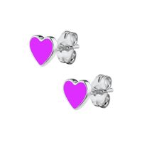 Multicolor Epoxy Heart-shaped Earrings Simple Compact Wild Earrings sku image 9