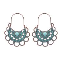 1 Pair Hip-Hop Retro Solid Color Inlay Alloy Turquoise Drop Earrings sku image 6